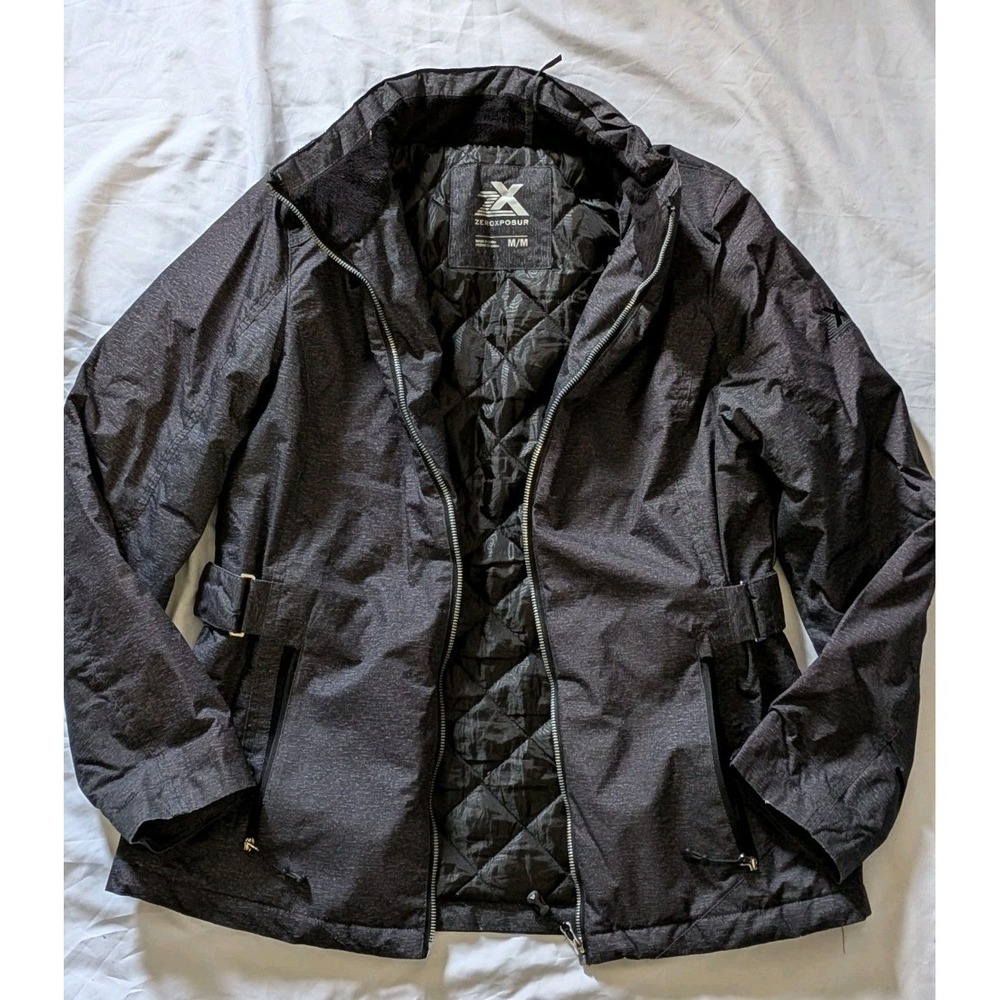 ZeroXposur Women's Medium‎ Black Full Zip Waterproof Jacket